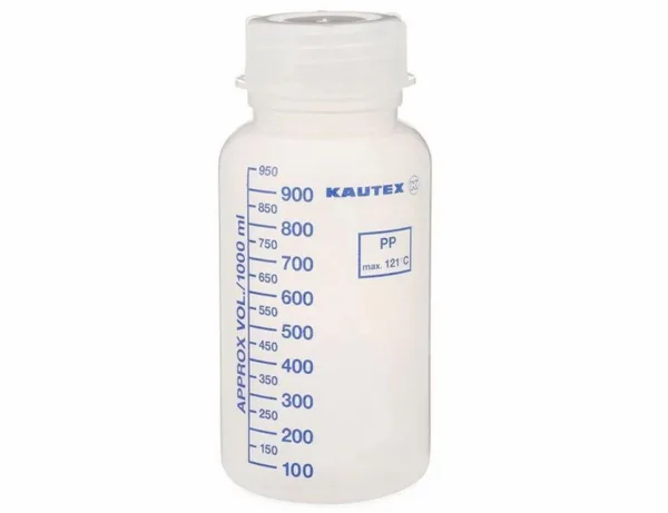 Flasker pp, plast 303, Kautex m/låg