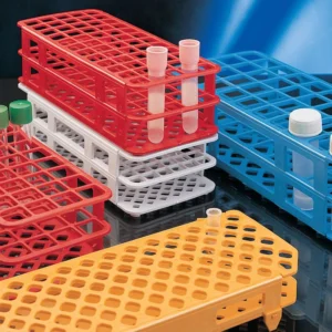 Rack til 90 stk. (6x15) 13 mm rør hvid 246 x104 x 60 mm