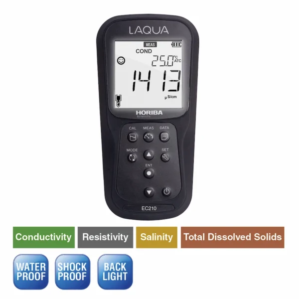 LAQUA EC-210 (conductivity/TDS/Res/Sal/temp)