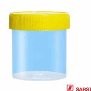 Bæger, 250ml, steril, PP m/gult låg