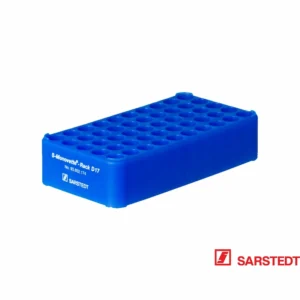 Monovette-stativ 5 x 10 x 17 mm d17, blå