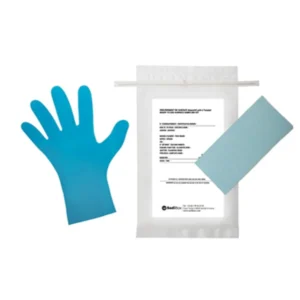 Blå klud (34x37 cm) 30 ml vand (100 stk) 2 handsker, TB