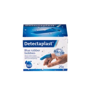 Detectaplast Fingerplaster i gummi, blå 25 stk.