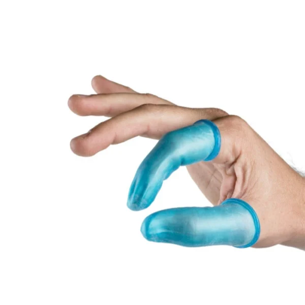 Detectaplast Fingerplaster i gummi, blå 5 stk.
