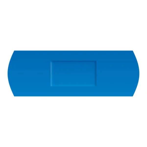 Detekterbar plaster, blå, 25x72 mm, 100 stk.