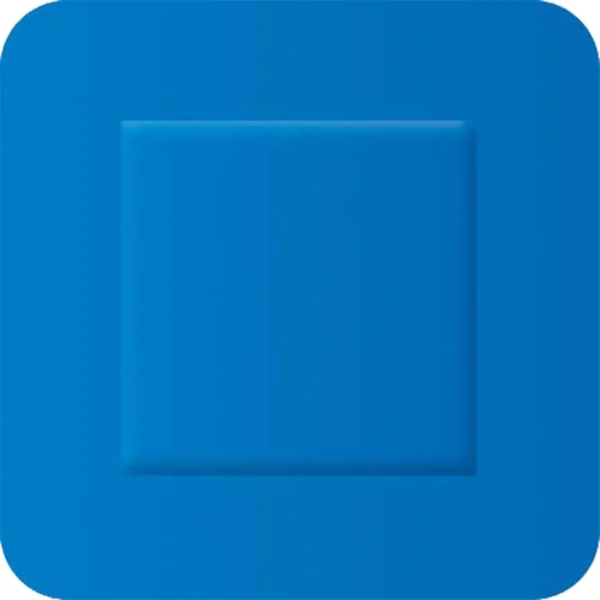 Detekterbar plaster, blå, 38x38 mm, 100 stk.