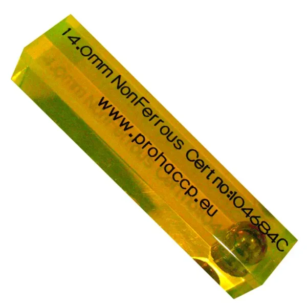 Metaldetektor teststykke Rektangulært 100x20x20 mm, NonFE